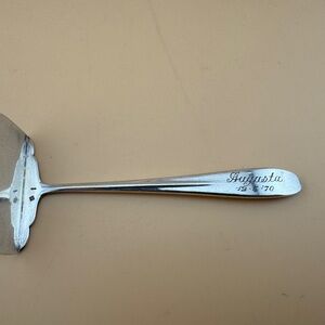 Vintage/Antique Silver Plated Baby Food Pusher with Monogram